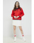 Tommy Jeans geaca femei culoarea rosu de tranzitie oversize - Pled.ro