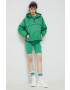 Tommy Jeans geaca femei culoarea verde de tranzitie oversize - Pled.ro