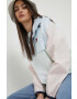 Tommy Jeans geaca femei culoarea alb de iarna oversize - Pled.ro