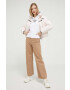 Tommy Jeans geaca femei culoarea roz de iarna oversize - Pled.ro