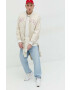 Tommy Jeans geaca bomber barbati culoarea bej de tranzitie oversize - Pled.ro