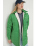 Tommy Jeans geacă reversibilă femei culoarea verde de tranzitie oversize - Pled.ro