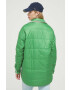 Tommy Jeans geacă reversibilă femei culoarea verde de tranzitie oversize - Pled.ro