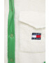 Tommy Jeans geacă reversibilă femei culoarea verde de tranzitie oversize - Pled.ro