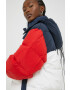 Tommy Jeans geaca de puf femei culoarea rosu de iarna - Pled.ro