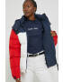 Tommy Jeans geaca de puf femei culoarea rosu de iarna - Pled.ro