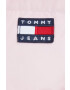 Tommy Jeans geaca de puf femei culoarea violet de iarna oversize - Pled.ro