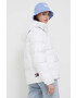 Tommy Jeans geaca de puf femei culoarea alb de iarna - Pled.ro