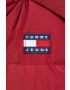 Tommy Jeans geaca de puf femei culoarea bordo de iarna - Pled.ro