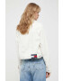 Tommy Jeans geaca din velur culoarea alb de tranzitie - Pled.ro