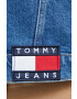 Tommy Jeans geaca jeans femei culoarea albastru marin de tranzitie - Pled.ro