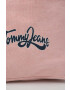 Tommy Jeans geanta de bumbac culoarea roz - Pled.ro