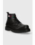 Tommy Jeans ghete de piele TJM RUBERIZED LACE UP BOOT barbati culoarea negru EM0EM01276 - Pled.ro