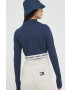 Tommy Jeans longsleeve femei culoarea albastru marin cu turtleneck - Pled.ro