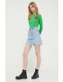 Tommy Jeans longsleeve femei culoarea verde - Pled.ro