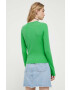 Tommy Jeans longsleeve femei culoarea verde - Pled.ro