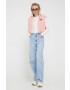 Tommy Jeans longsleeve femei culoarea roz - Pled.ro