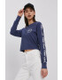 Tommy Jeans Longsleeve femei culoarea albastru marin - Pled.ro