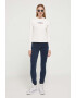 Tommy Jeans longsleeve din bumbac culoarea bej - Pled.ro