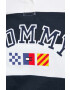 Tommy Jeans longsleeve din bumbac culoarea albastru marin - Pled.ro