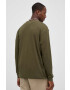 Tommy Jeans longsleeve din bumbac culoarea verde neted - Pled.ro