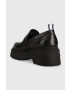 Tommy Jeans mocasini de piele TJW AVA LOAFER femei culoarea negru cu platforma EN0EN02218 - Pled.ro