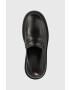 Tommy Jeans mocasini de piele TJW AVA LOAFER femei culoarea negru cu platforma EN0EN02218 - Pled.ro