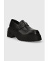 Tommy Jeans mocasini de piele TJW CHUNKY LOAFER femei culoarea negru cu platforma EN0EN02320 - Pled.ro