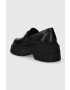 Tommy Jeans mocasini de piele TJW CHUNKY LOAFER femei culoarea negru cu platforma EN0EN02320 - Pled.ro