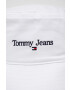 Tommy Jeans palarie din bumbac culoarea verde bumbac - Pled.ro