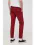 Tommy Jeans pantaloni femei culoarea albastru marin cu imprimeu - Pled.ro