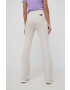 Tommy Jeans pantaloni femei culoarea bej neted - Pled.ro