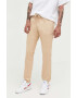 Tommy Jeans pantaloni barbati culoarea bej - Pled.ro