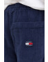 Tommy Jeans pantaloni de bumbac culoarea albastru marin drept - Pled.ro