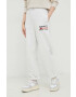 Tommy Jeans pantaloni de trening femei culoarea gri melanj - Pled.ro