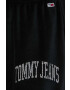 Tommy Jeans pantaloni de trening femei culoarea negru cu imprimeu - Pled.ro