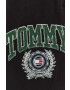 Tommy Jeans pantaloni de trening din bumbac culoarea gri cu imprimeu - Pled.ro