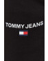 Tommy Jeans pantaloni de trening din bumbac culoarea negru cu imprimeu - Pled.ro