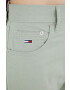 Tommy Jeans pantaloni din amestec de in Betsy femei culoarea verde lat high waist - Pled.ro