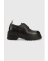 Tommy Jeans pantofi de piele TJW AVA LACE UP femei culoarea negru cu platforma EN0EN02219 - Pled.ro