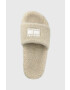 Tommy Jeans papuci de casa Warm Slipper culoarea bej - Pled.ro