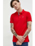 Tommy Jeans polo de bumbac culoarea rosu neted - Pled.ro