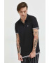 Tommy Jeans polo de bumbac culoarea negru cu imprimeu - Pled.ro