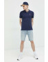 Tommy Jeans polo de bumbac culoarea albastru marin cu imprimeu - Pled.ro