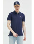 Tommy Jeans polo de bumbac culoarea albastru marin cu imprimeu - Pled.ro