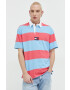 Tommy Jeans polo de bumbac culoarea roz modelator - Pled.ro