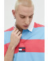 Tommy Jeans polo de bumbac culoarea roz modelator - Pled.ro