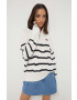 Tommy Jeans pulover femei culoarea bej - Pled.ro