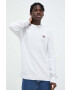 Tommy Jeans pulover de bumbac culoarea albastru marin cu turtleneck - Pled.ro