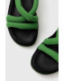 Tommy Jeans sandale CHUNKY SANDAL femei culoarea verde cu platforma EN0EN02073 - Pled.ro